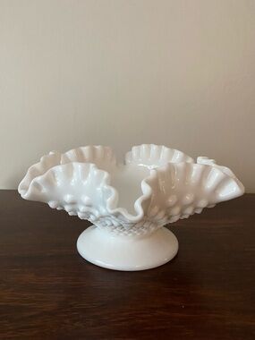 Fenton • Hobnail • White Milk Glass Compote • Bowl